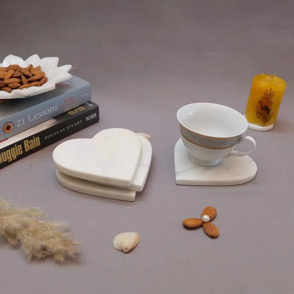Ivory Marble Coaster Set