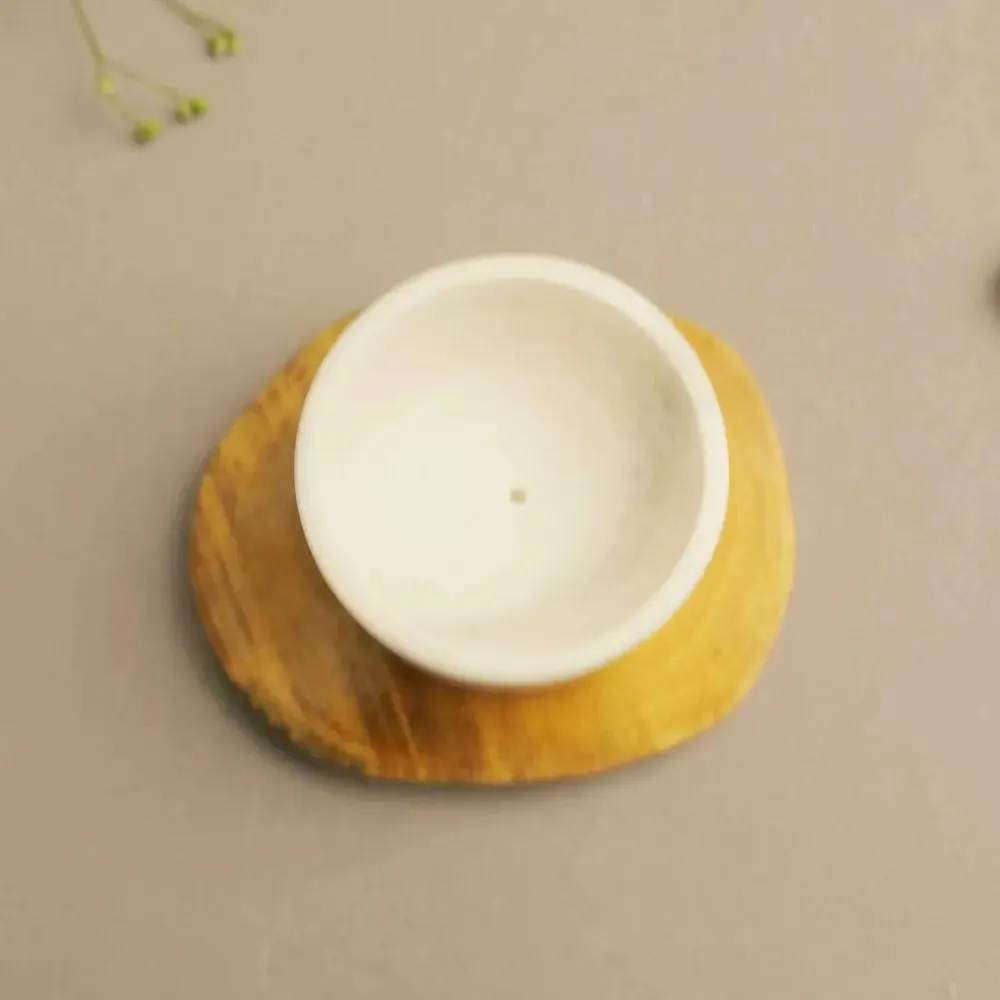 Ivory Marble Soapstone Incense Stick Holder