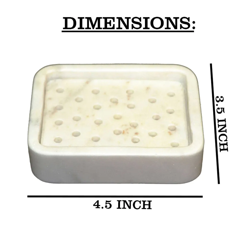 Ivory Marble Thick Layered Soap Dish