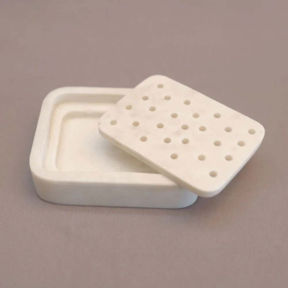 Ivory Marble Thick Layered Soap Dish