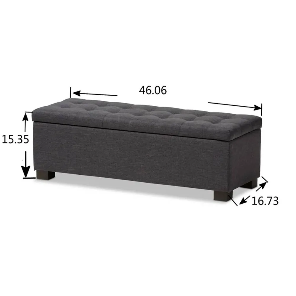 Ivory Resilient & Super Soft Luxurious Tufted Velvet Flip Top Storage Bench