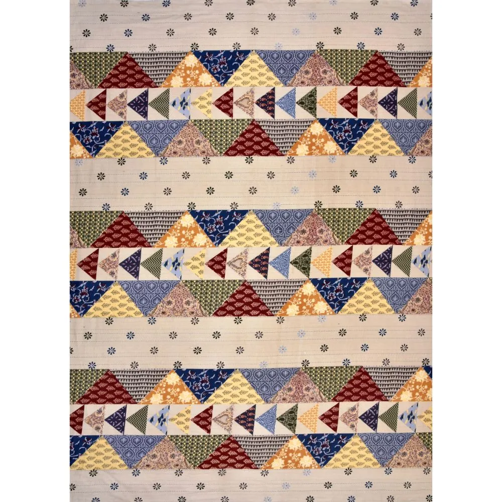 Jaipur Fabric Barmeri Pastel Twill Cotton Single Bedsheet With Two Pillow Cover