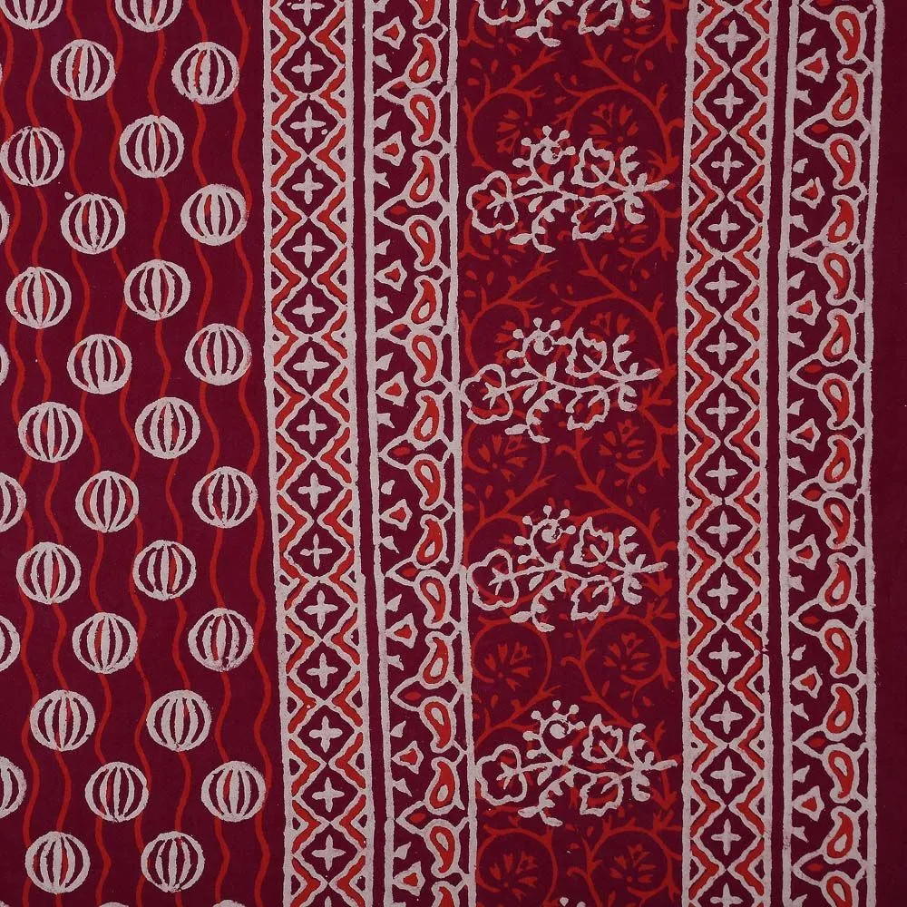 Jaipur Fabric Bubbly Balls Hand Block Print Cotton Double Bedsheet