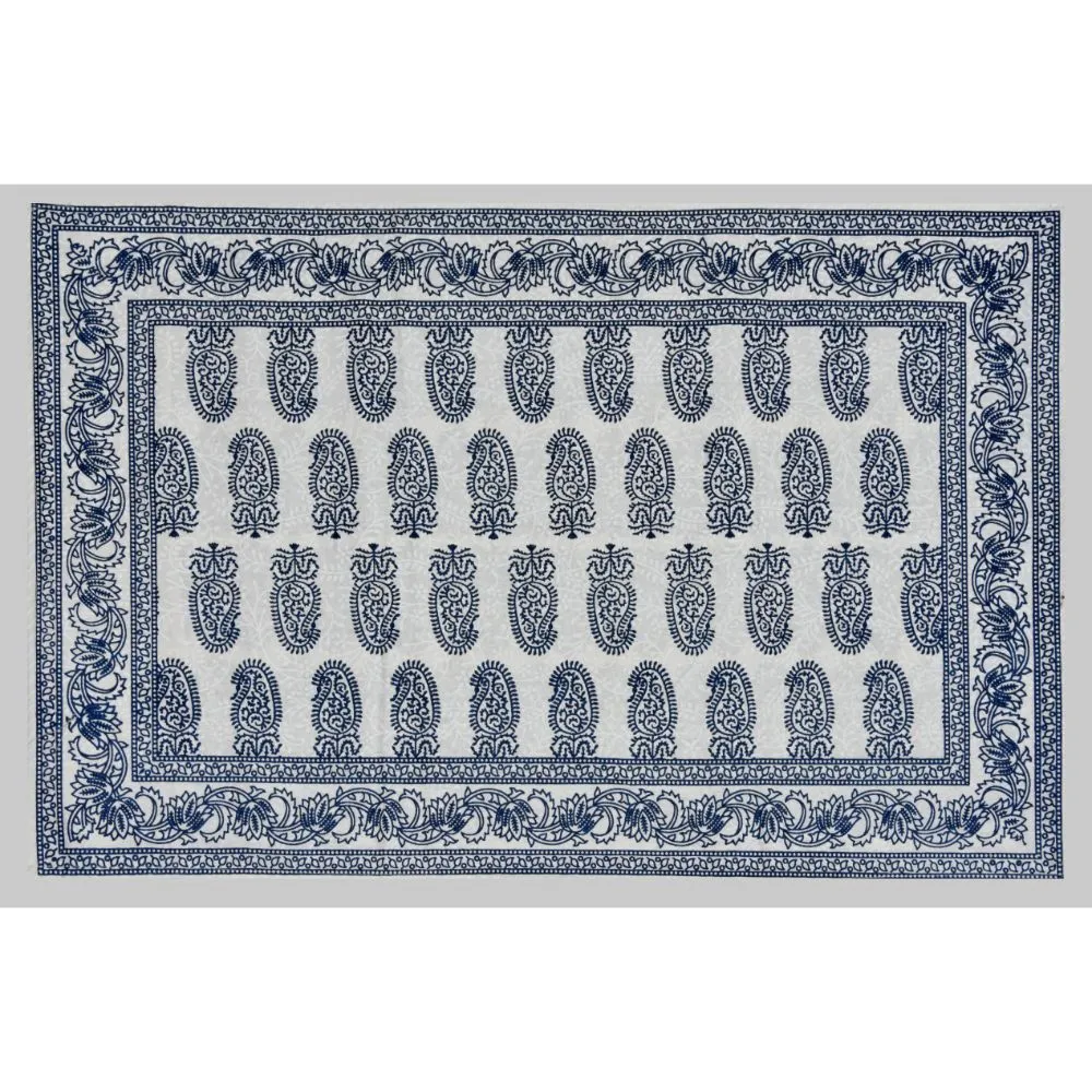 Jaipur Fabric Charming Paisley Cotton Double Bedsheet Black