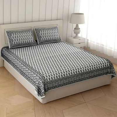 Jaipur Fabric Charming Paisley Cotton Double Bedsheet