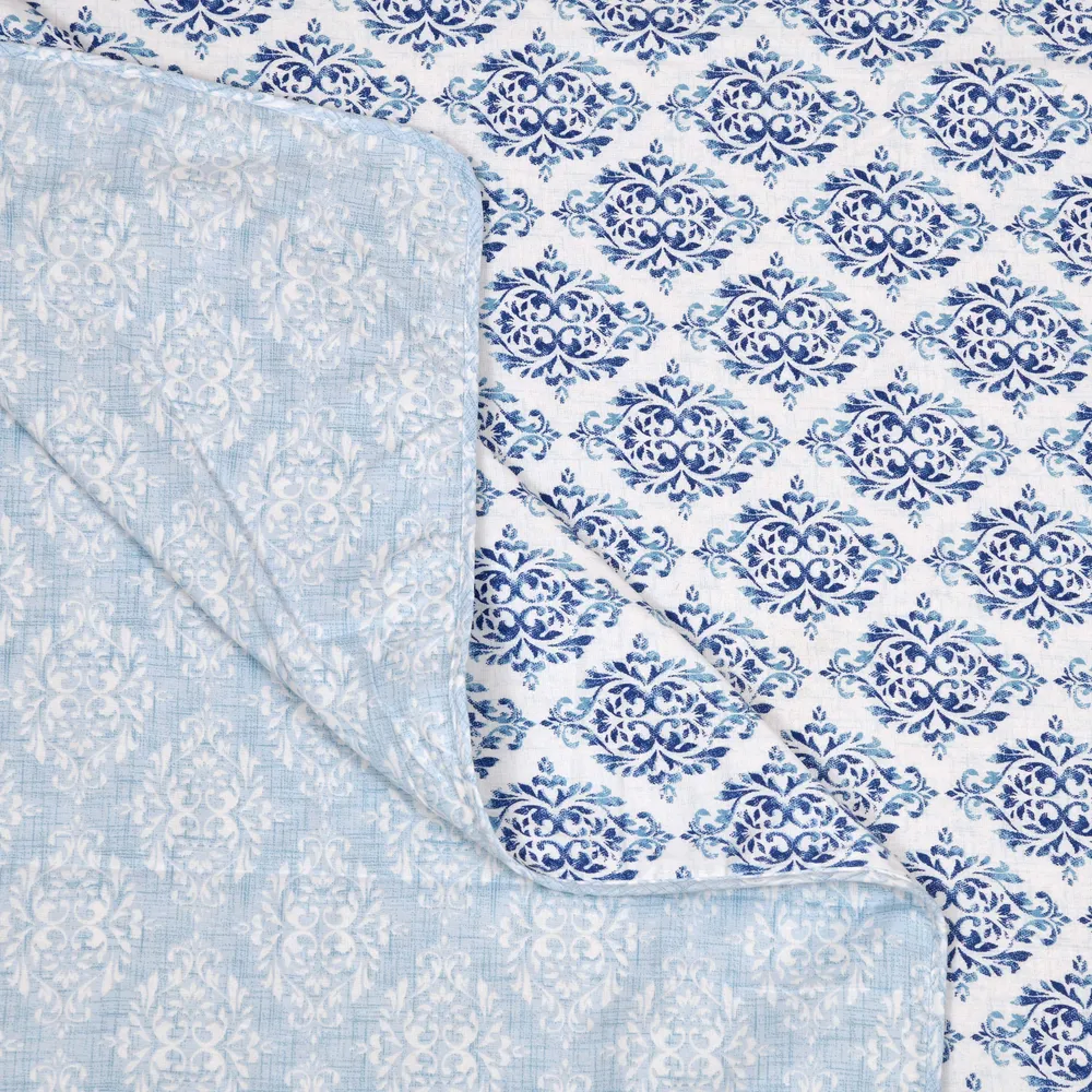 Jaipur Fabric Classic Ethnic Patterned Reversible Double Bed Summer Blanket Pink