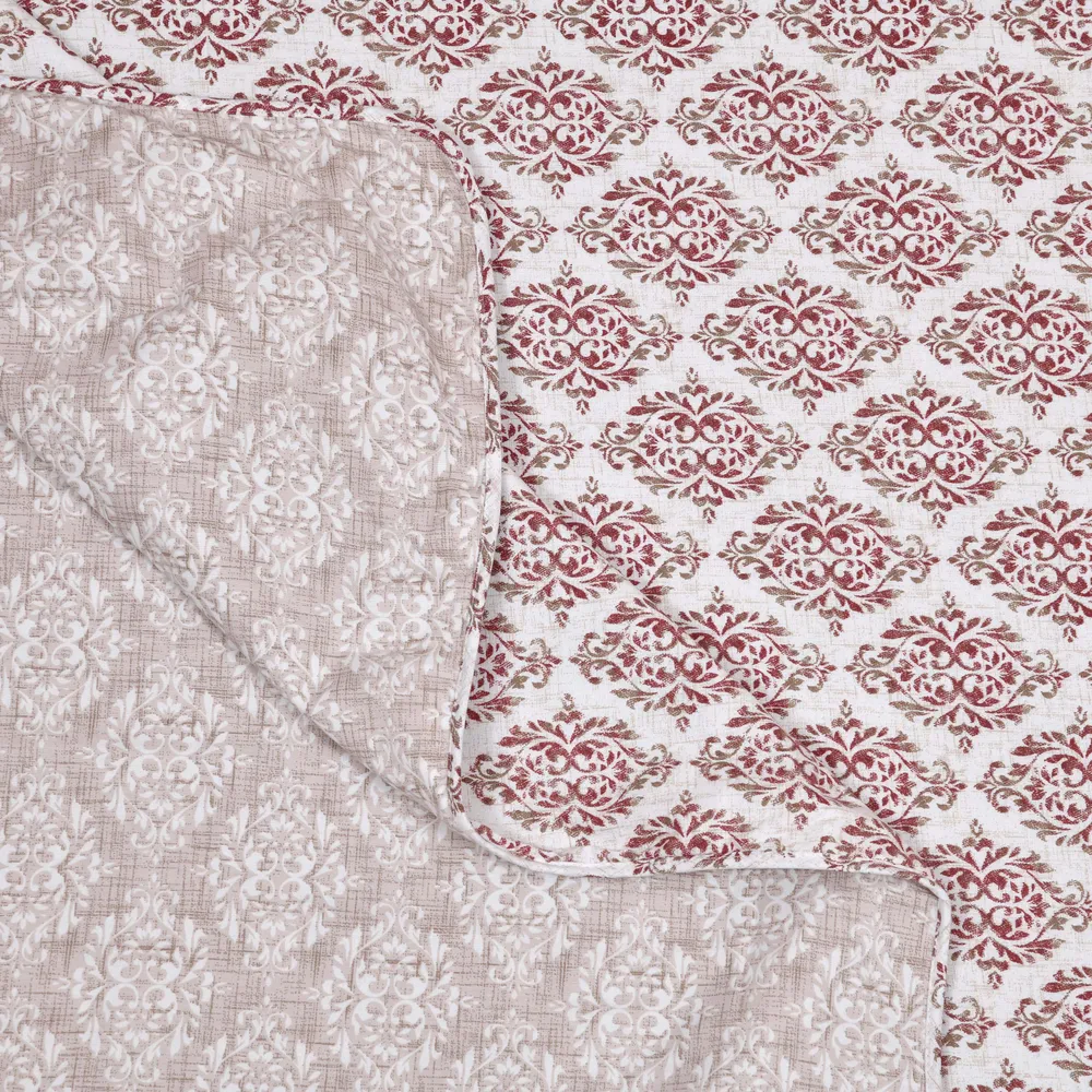 Jaipur Fabric Classic Ethnic Patterned Reversible Double Bed Summer Blanket Pink