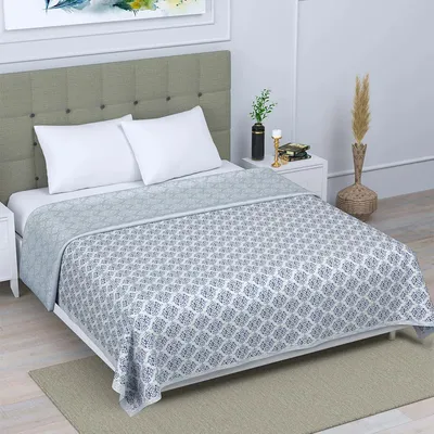 Jaipur Fabric Classic Ethnic Patterned Reversible Double Bed Summer Blanket