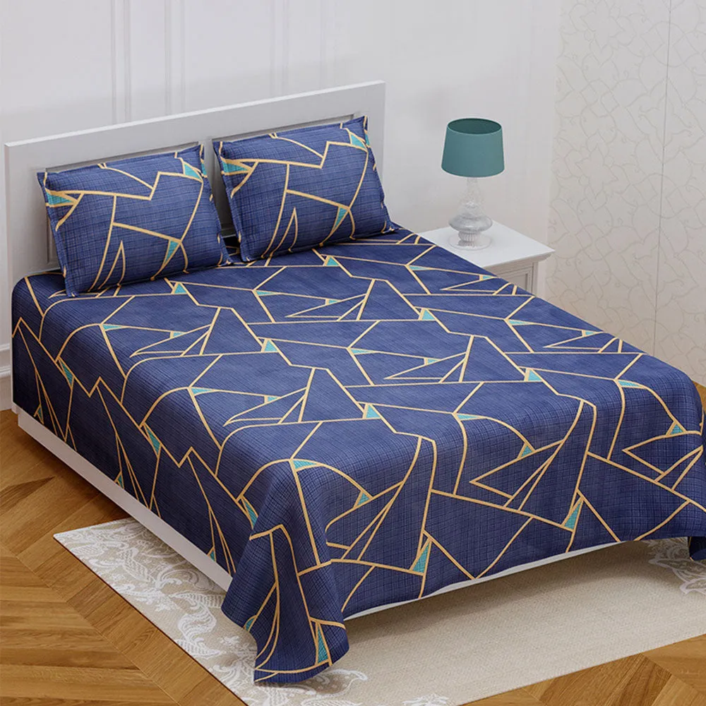 Jaipur Fabric Classy Geometric Designer Super Soft Polymix Double Sheet