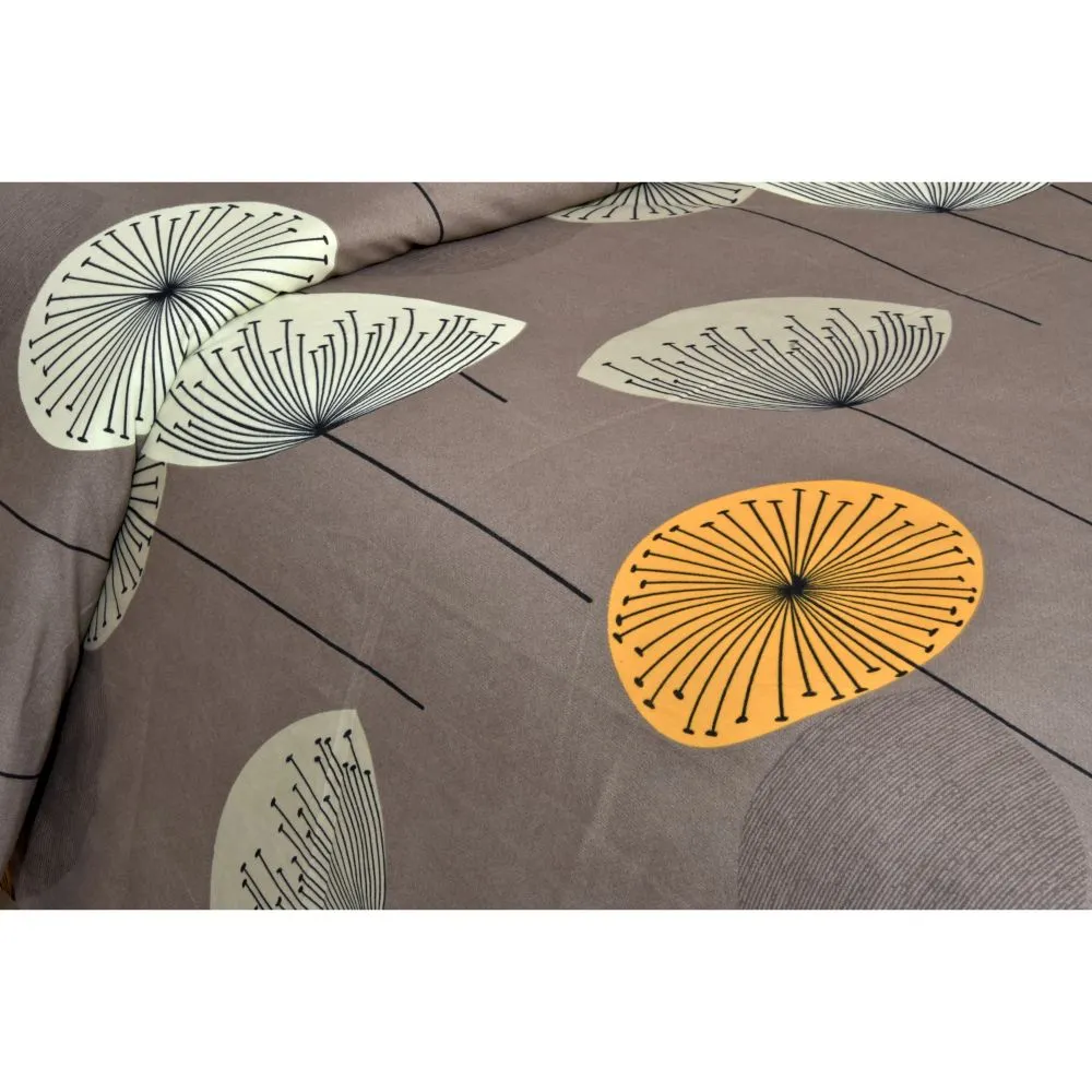 Jaipur Fabric Dandelion Designer Gray Super Soft Double Bedsheet
