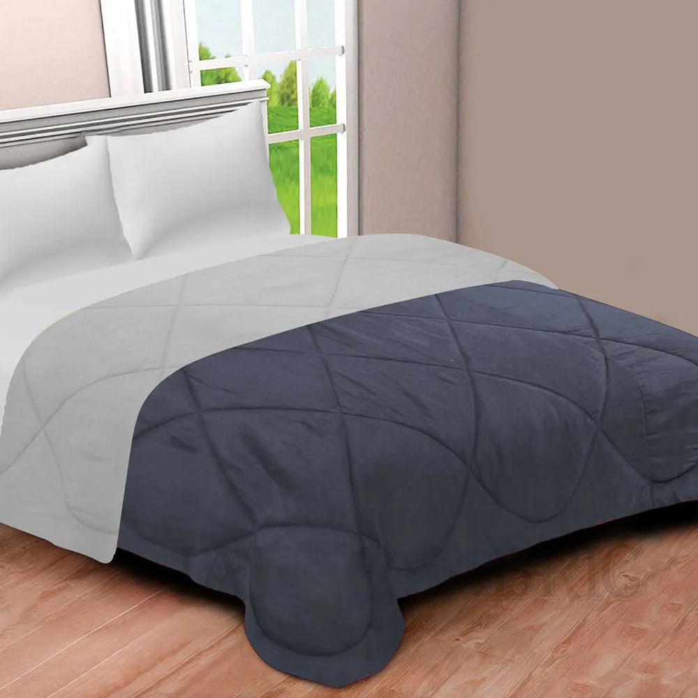 Jaipur Fabric Dark Brown-Off White Double Bed Comforter