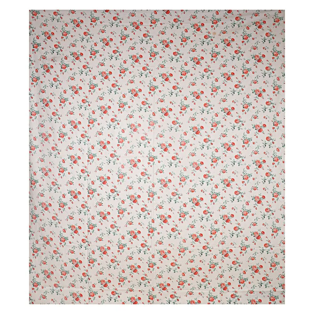 Jaipur Fabric Elegant Rose Designer Super Soft Cotton Single Bedsheet Pink