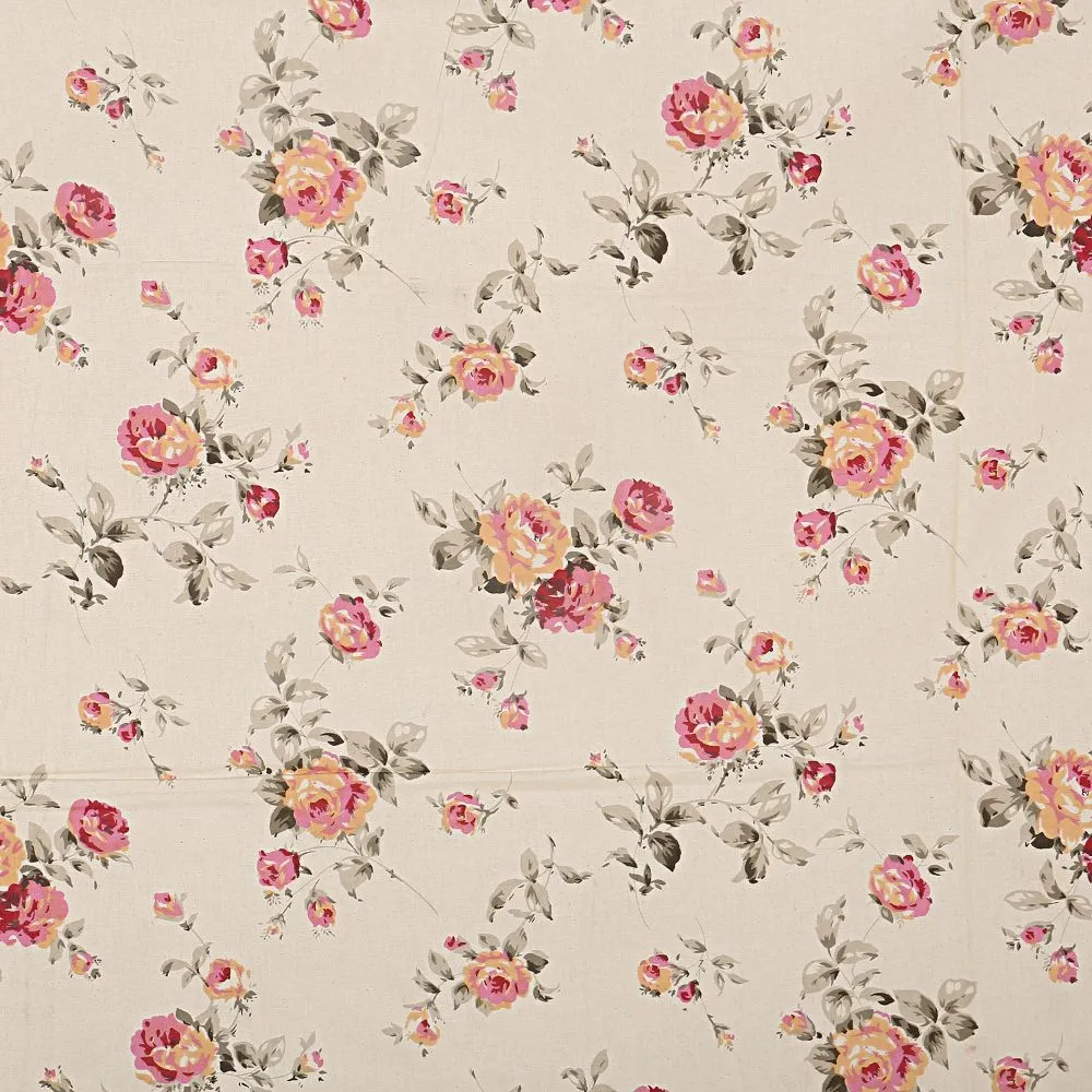 Jaipur Fabric Elegant Rose Designer Super Soft Cotton Single Bedsheet Pink