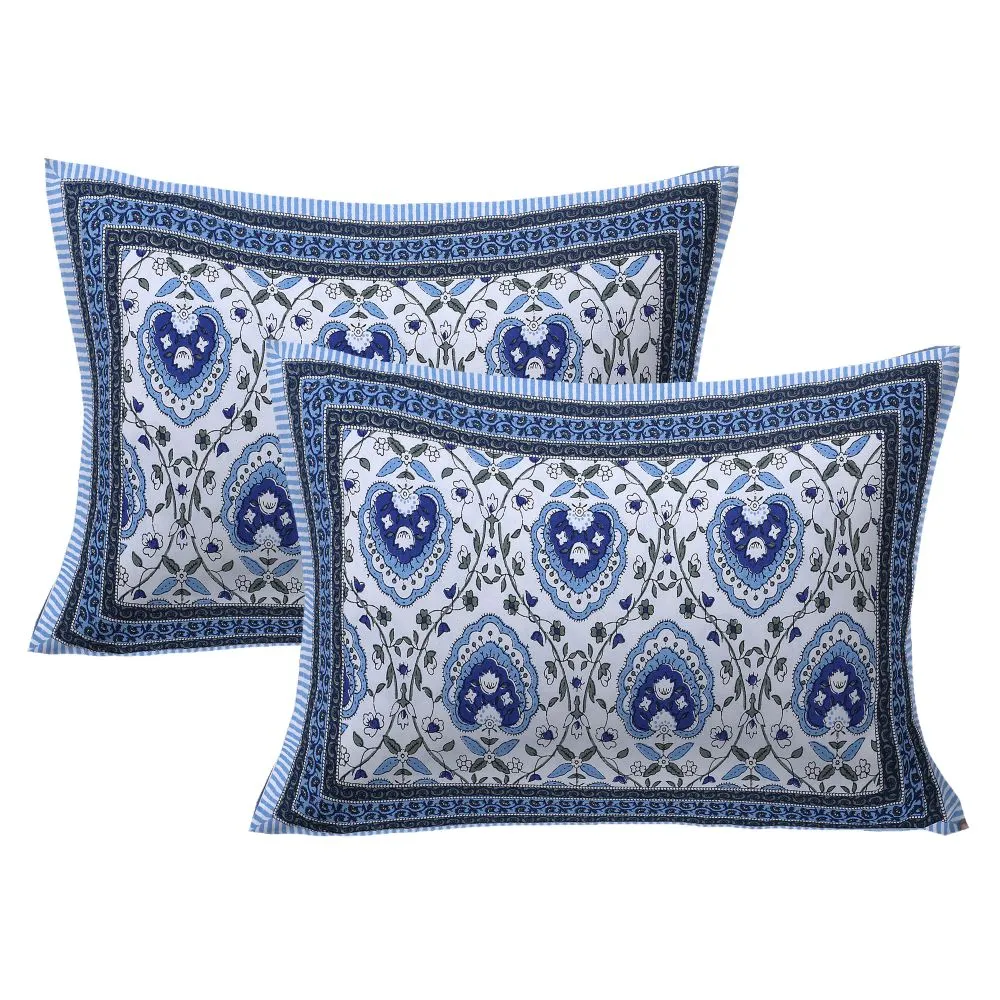 Jaipur Fabric Flickering Bale Cotton Double Bedsheet Pink