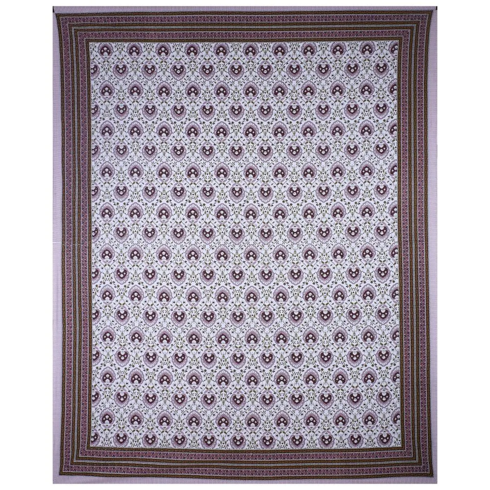 Jaipur Fabric Flickering Bale Cotton Double Bedsheet Pink