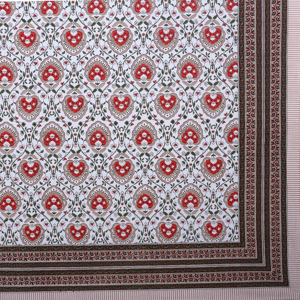 Jaipur Fabric Flickering Bale Cotton Double Bedsheet Pink