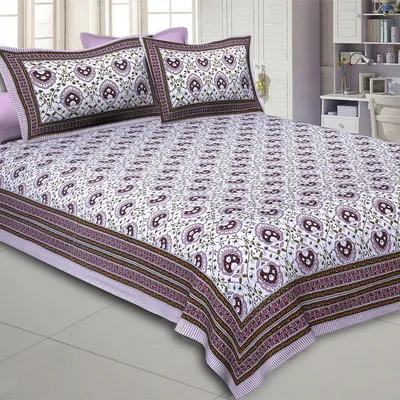 Jaipur Fabric Flickering Bale Cotton Double Bedsheet