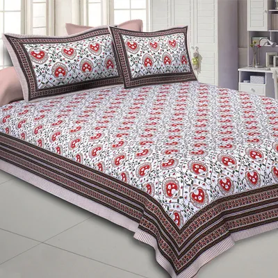 Jaipur Fabric Flickering Bale Cotton Double Bedsheet