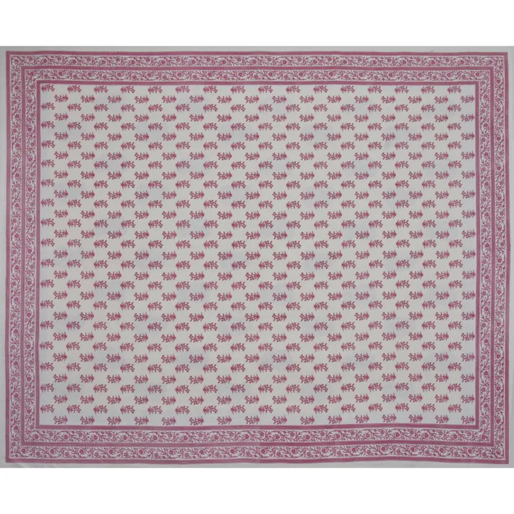 Jaipur Fabric Floral Bliss Cotton Double Bedsheet Blue