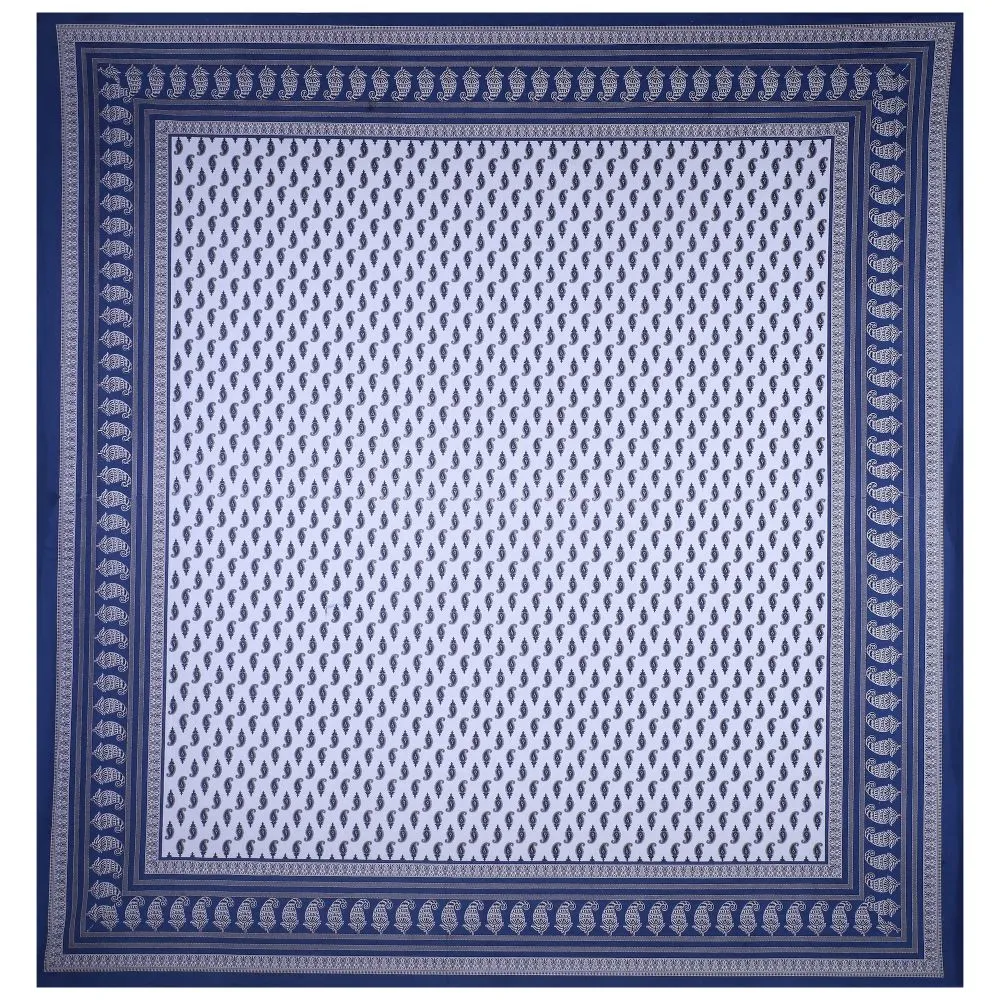 Jaipur Fabric Kacchi Keri Cotton Double Bedsheet Maroon