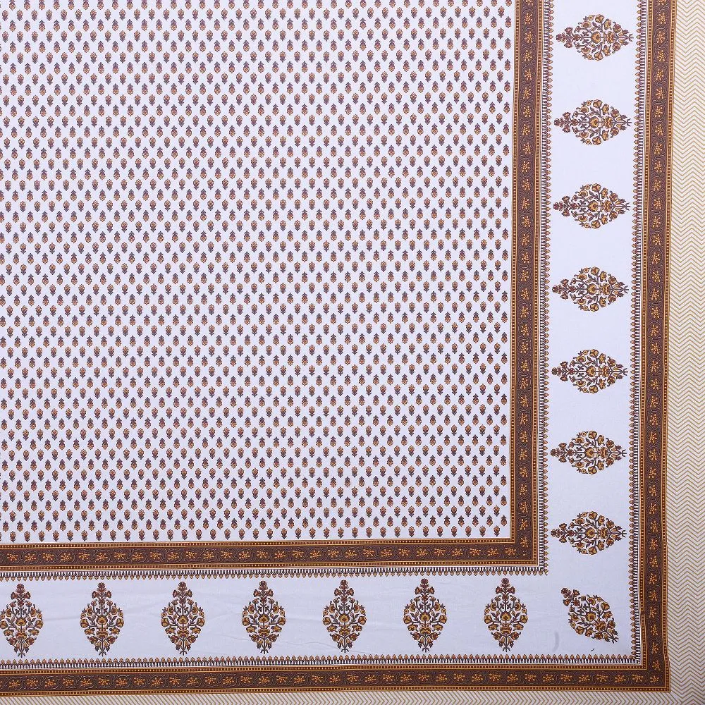 Jaipur Fabric Little Block Prints Cotton Double Bedsheet Blue