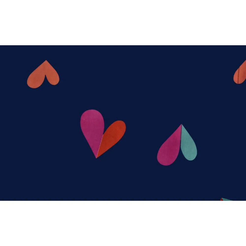 Jaipur Fabric Little Hearts Blue Super Soft Double Bedsheet