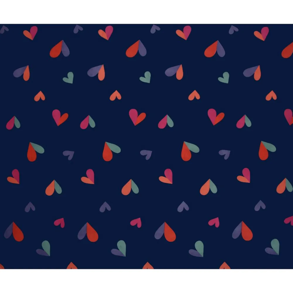 Jaipur Fabric Little Hearts Blue Super Soft Double Bedsheet