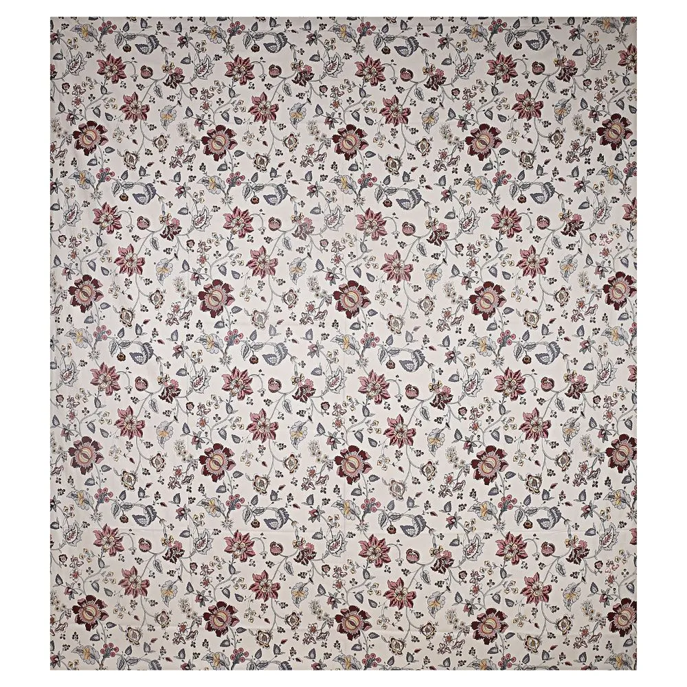 Jaipur Fabric Pink Floral Motif Cotton Single Bedsheet