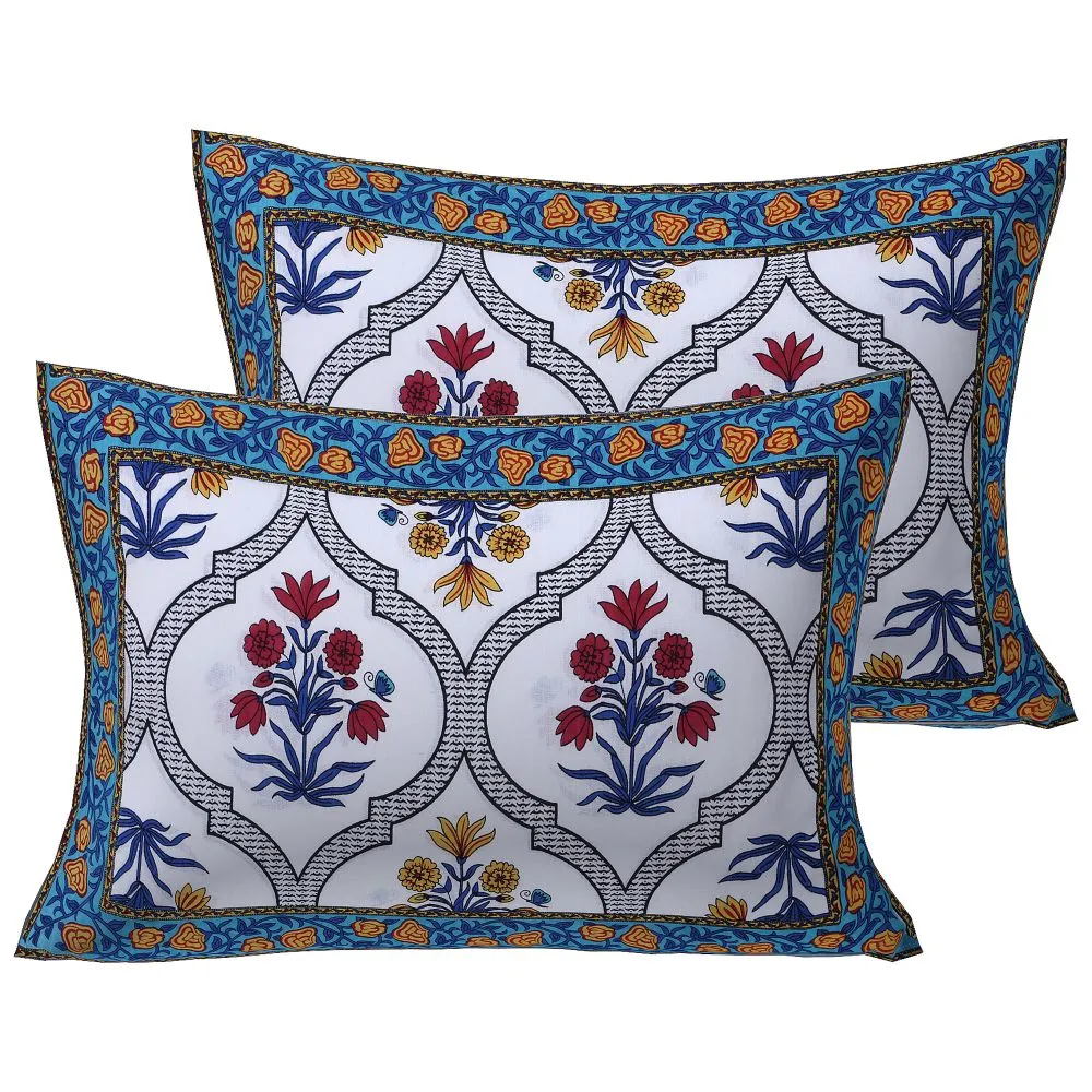 Jaipur Fabric Prime Ethnicity Cotton Double Bedsheet Pink