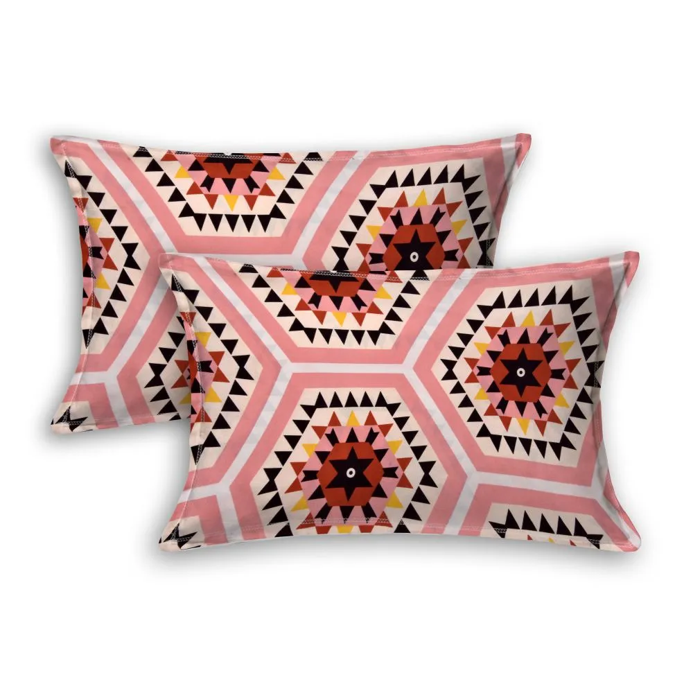 Jaipur Fabric Rangoli Designed Multicolored Design Super-soft Double Bedsheet