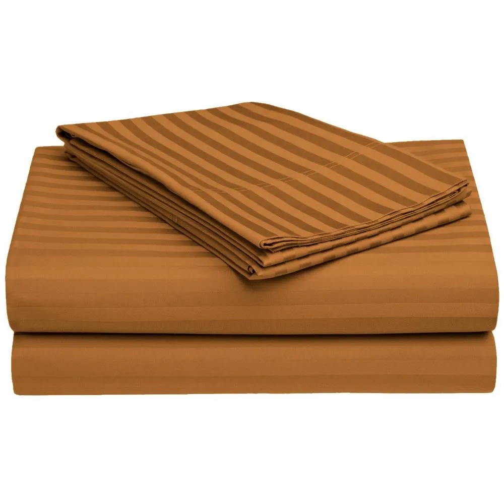 Jaipur Fabric Self Design 300 TC King Size Pure Cotton Satin Slumber Double Bedsheet With 2 Pillow Covers Navy Blue