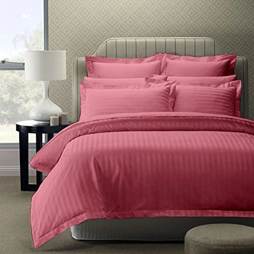 Jaipur Fabric Self Design 300 TC King Size Pure Cotton Satin Slumber Double Bedsheet With 2 Pillow Covers Navy Blue