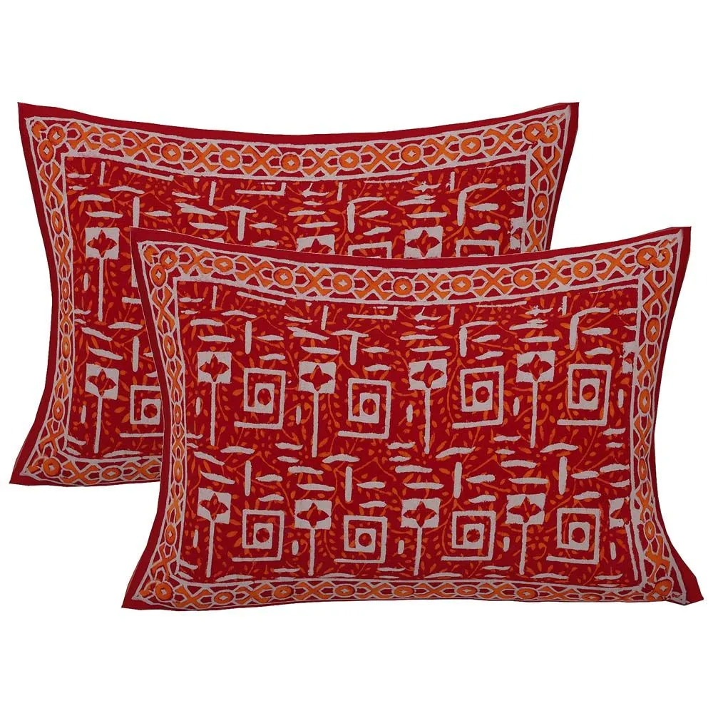 Jaipur Fabric The Good Omen Hand Block Print Cotton Double Bedsheet