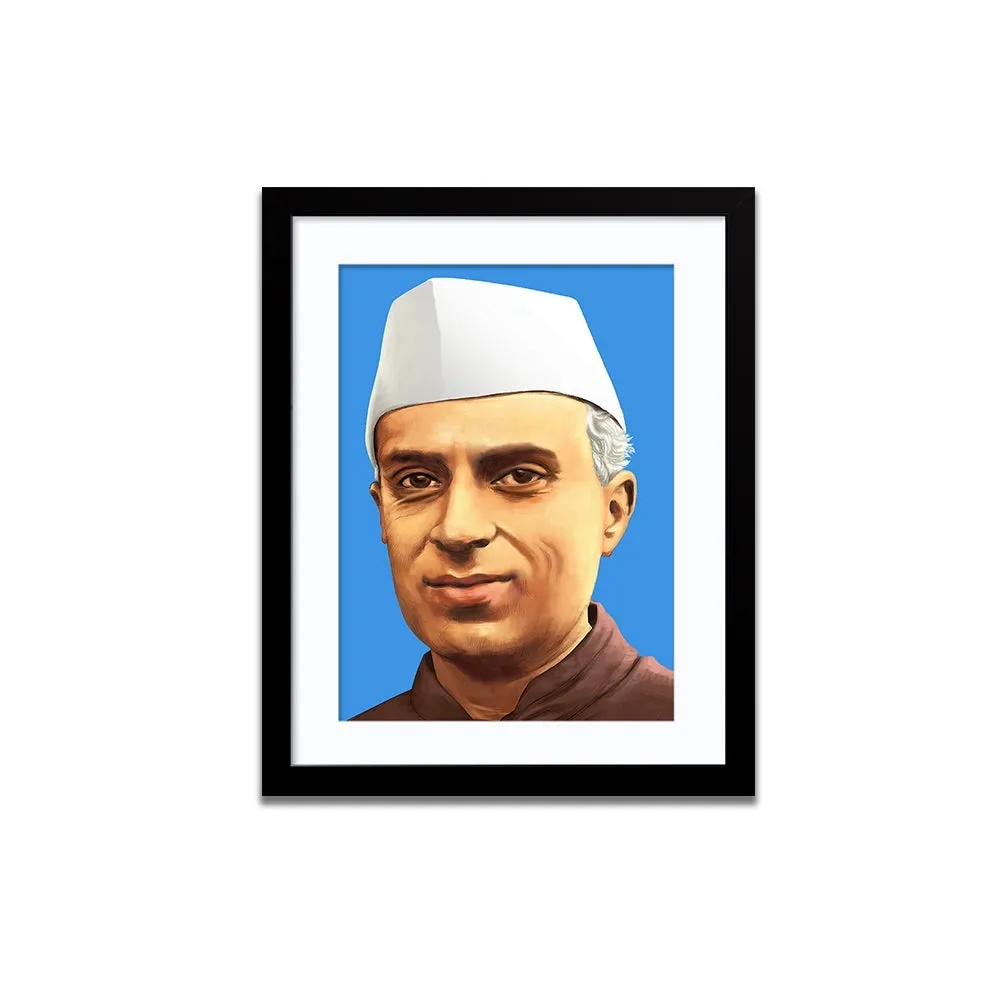 Jawaharlal Nehru Framed Wall Painting (A4 Size 12X15)