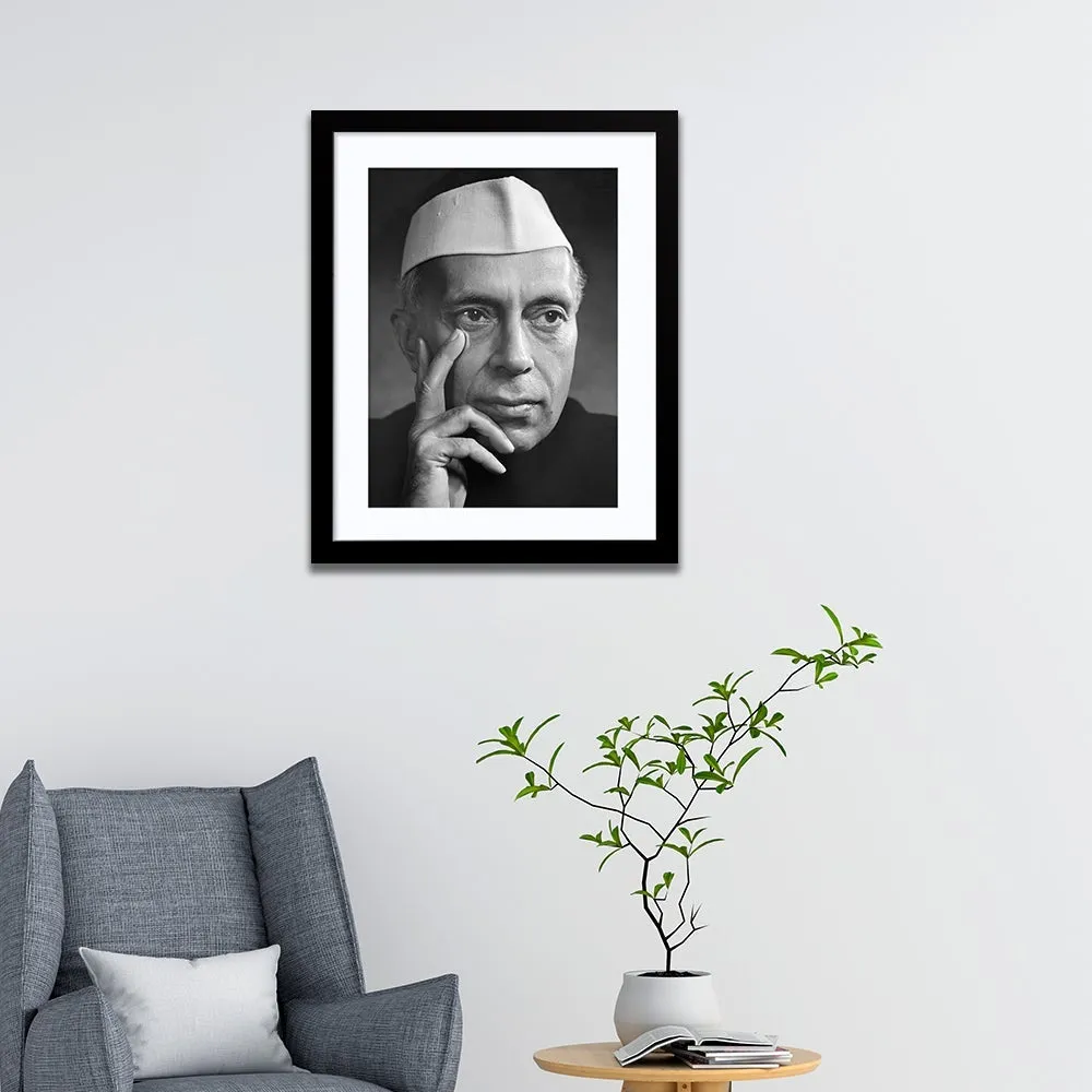 Jawaharlal Nehru Framed Wall Painting (A4 Size 12X15)