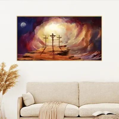 Jesus Christ On Cross Spiritual Canvas Wall Painting