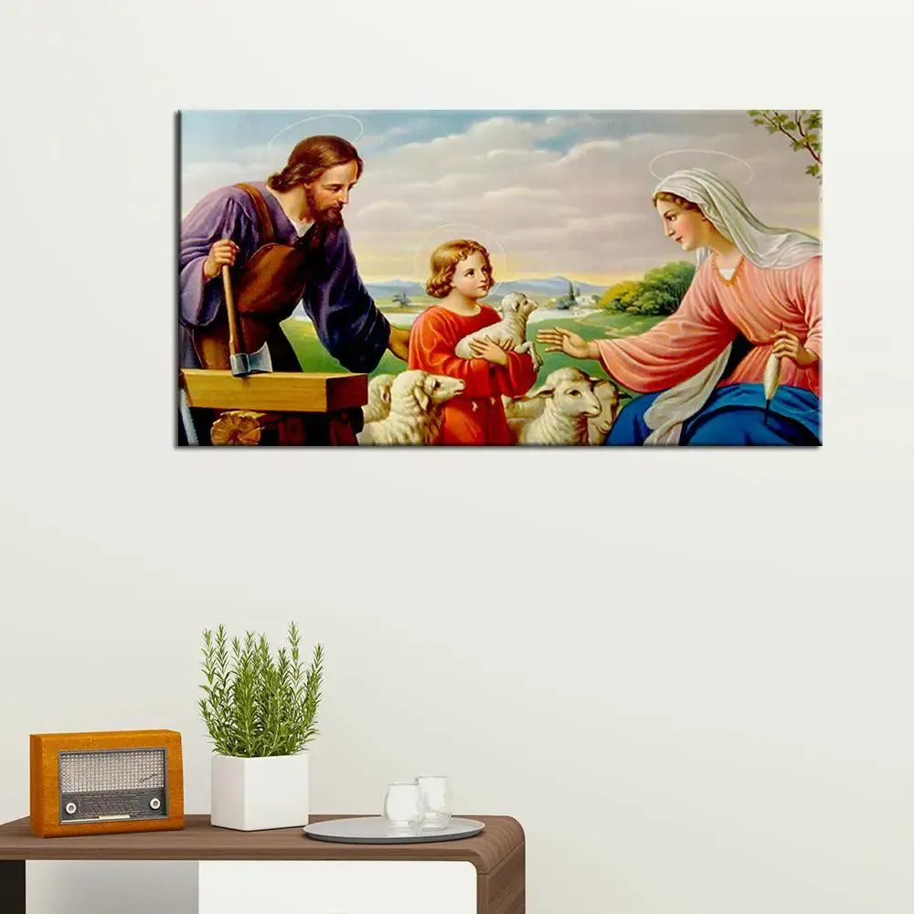 Jesus The Savior Spiritual Big Size Canvas Wall Painting With Wood Frame