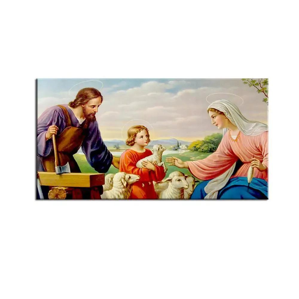 Jesus The Savior Spiritual Big Size Canvas Wall Painting With Wood Frame