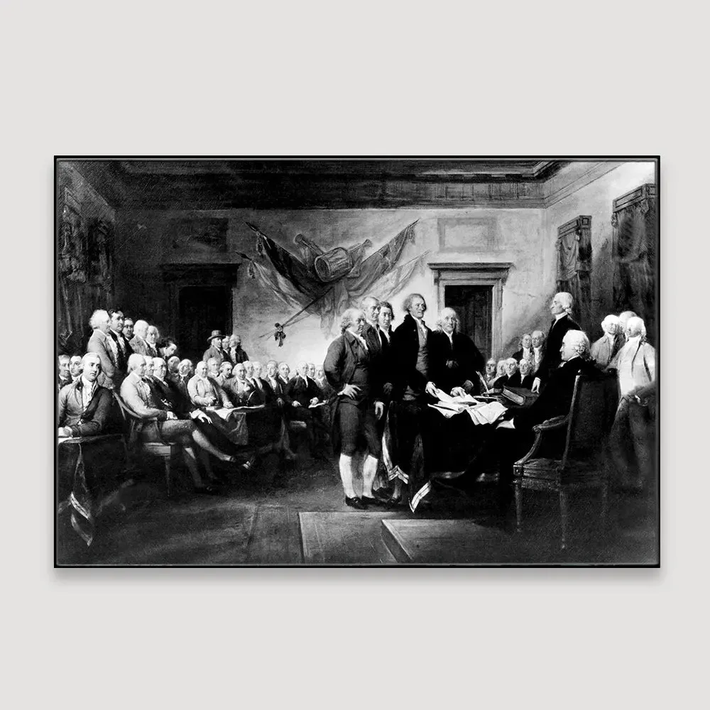 John Trumbull’s Freedom Declaration Framed Wall Art With Floating Frame
