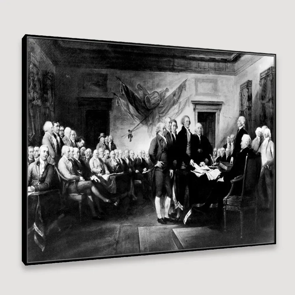 John Trumbull’s Freedom Declaration Framed Wall Art With Floating Frame