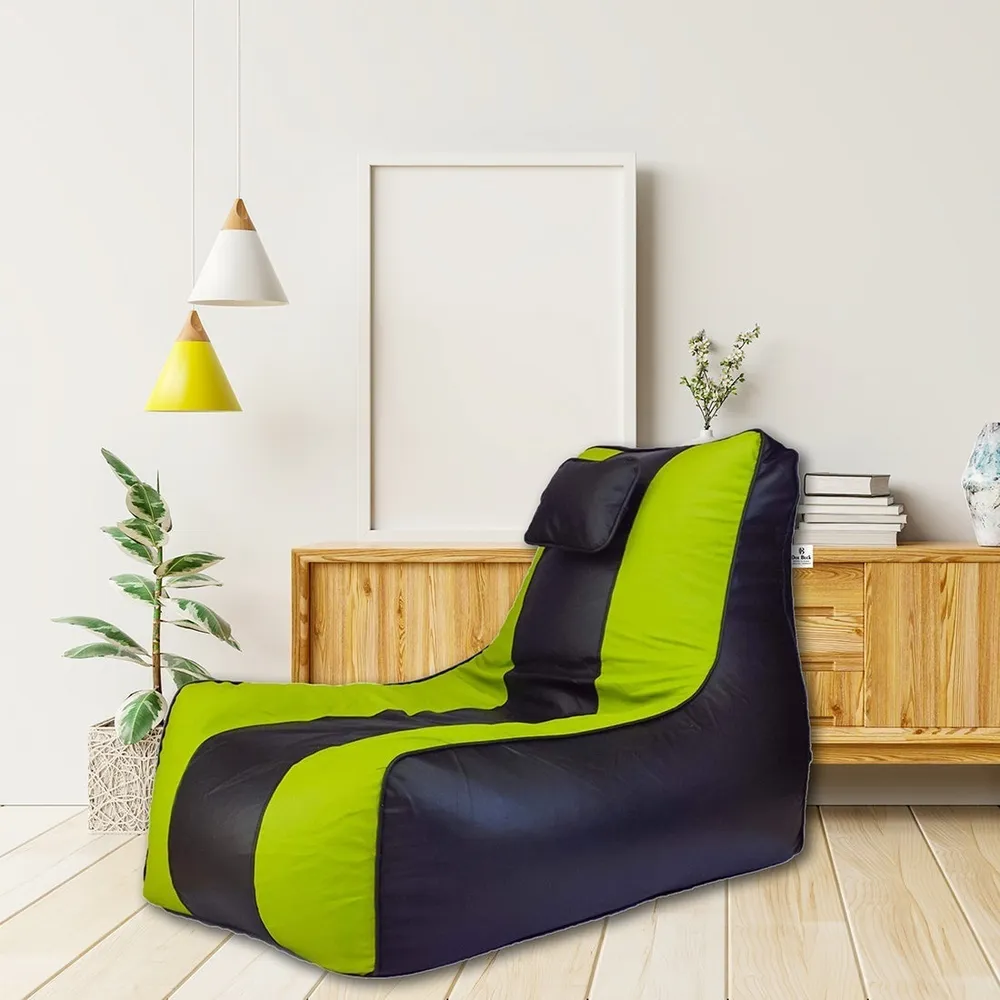 Jumbo Black & Neon Lounge Bean Bag Cover