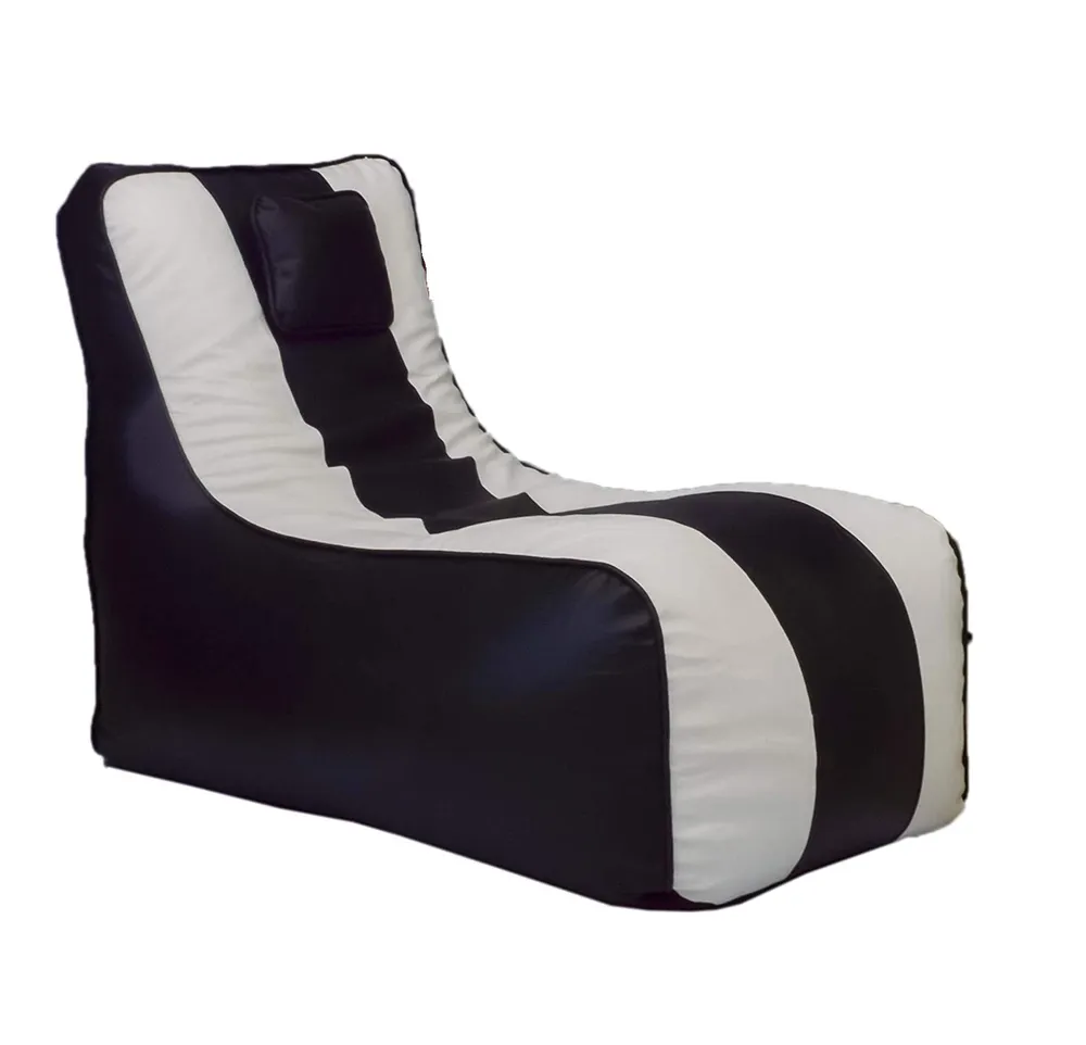 Jumbo Black & White Lounge Bean Bag Cover