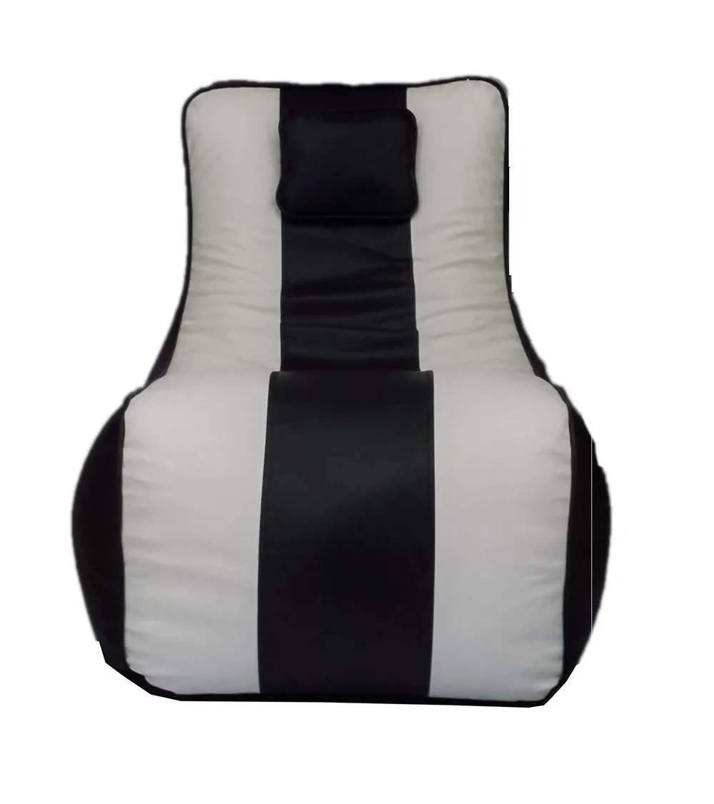 Jumbo Black & White Lounge Bean Bag Cover