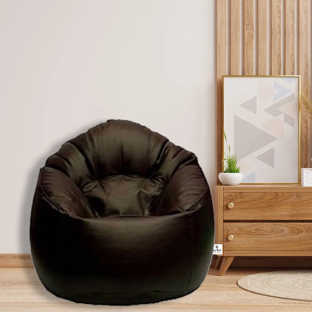 Jumbo Chair/ Muddha Chocolate Brown Cushiony Bean Bag Cover