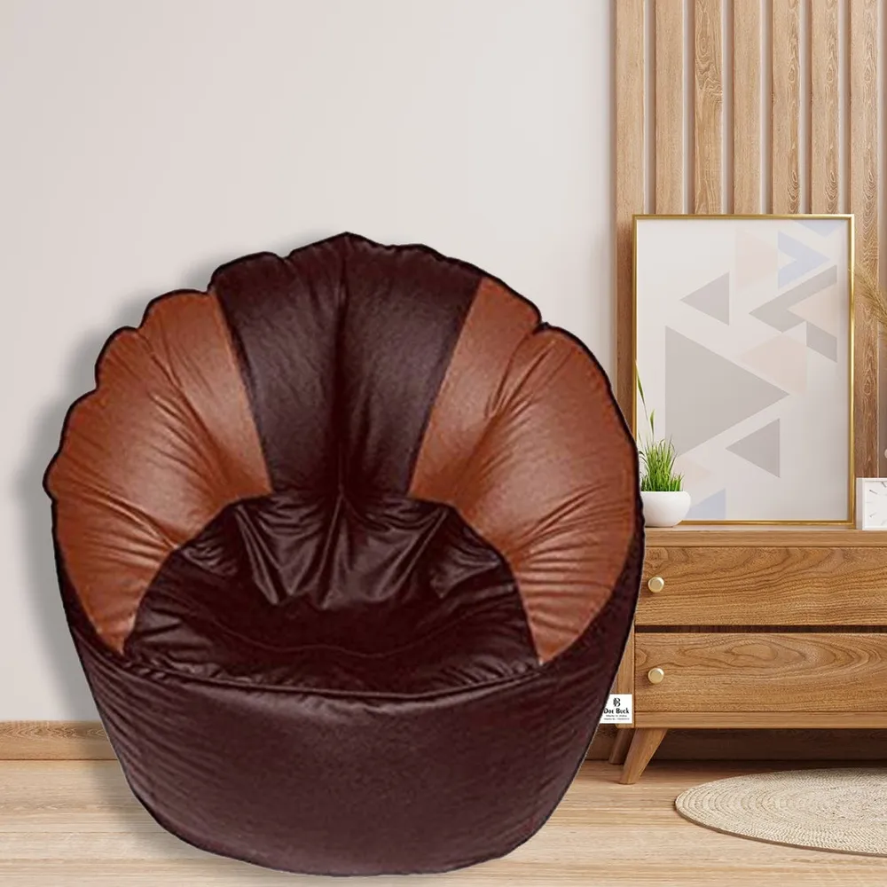 Jumbo Chair/ Muddha Chocolate Brown Tan Bean Bag Cover