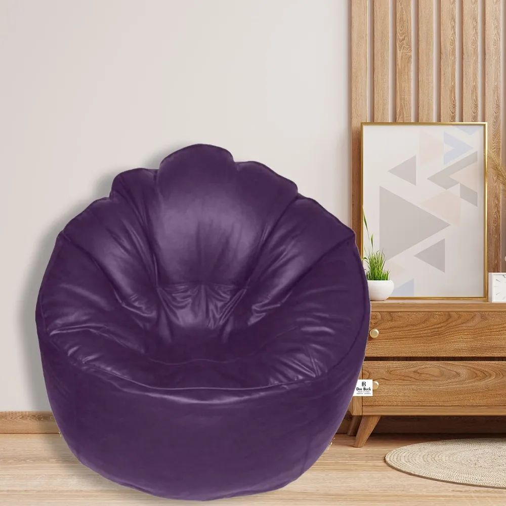 Jumbo Chair/ Muddha Purple Cushiony Bean Bag Cover