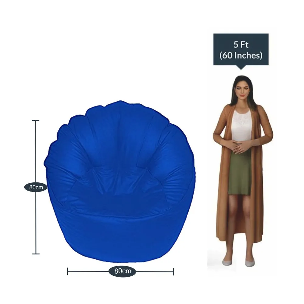 Jumbo Chair/ Muddha Royal Blue Cushiony Bean Bag Cover