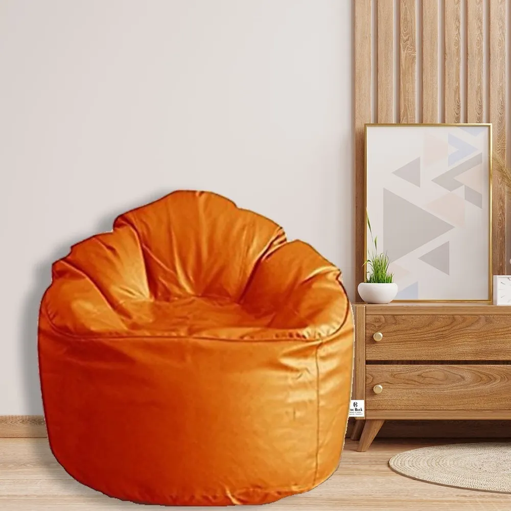 Jumbo Chair/ Muddha Tangerine Cushiony Bean Bag Cover