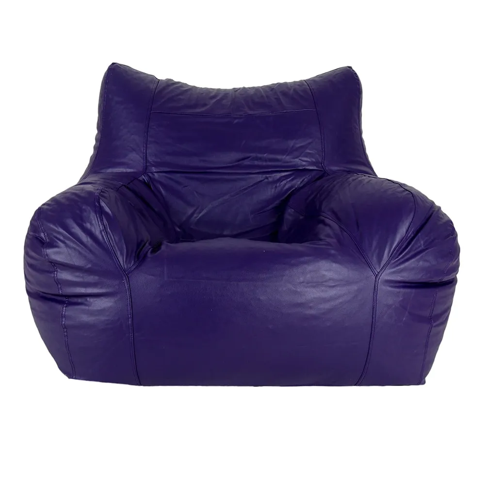 Jumbo Chair Purple Cushiony Armchair Bean Bag Cover