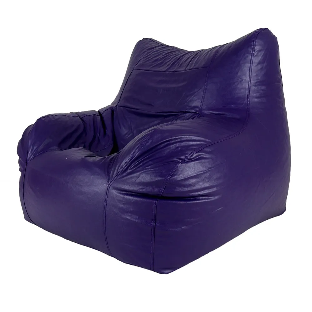 Jumbo Chair Purple Cushiony Armchair Bean Bag Cover